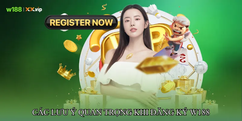 Các lưu ý quan trọng khi Đăng ký W188